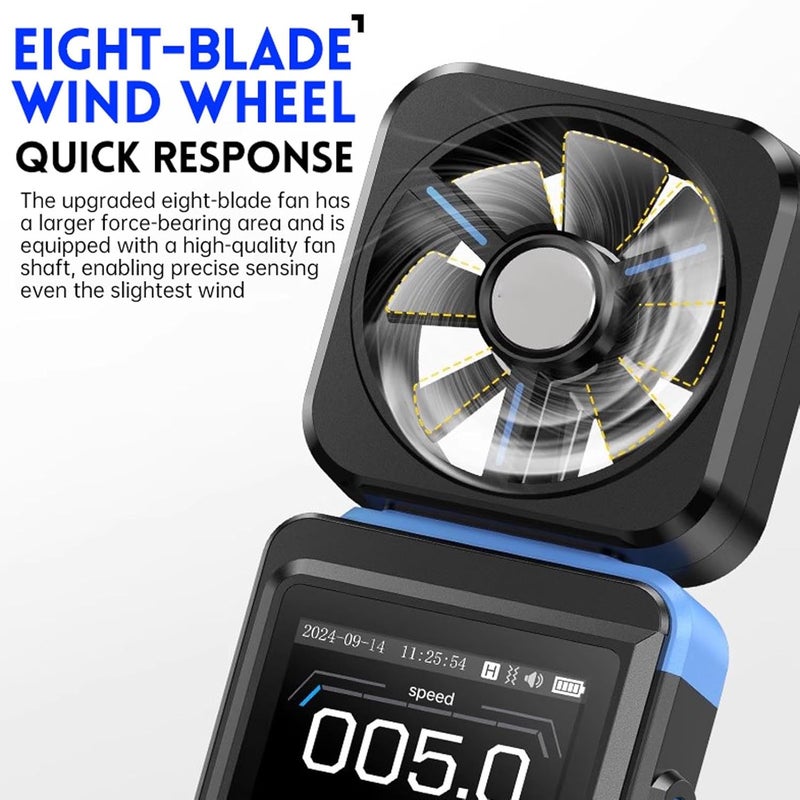 Digital Anemometer Wind Speed Meter with 2 Inch Color Display for Home Car Fan AC - Image 5